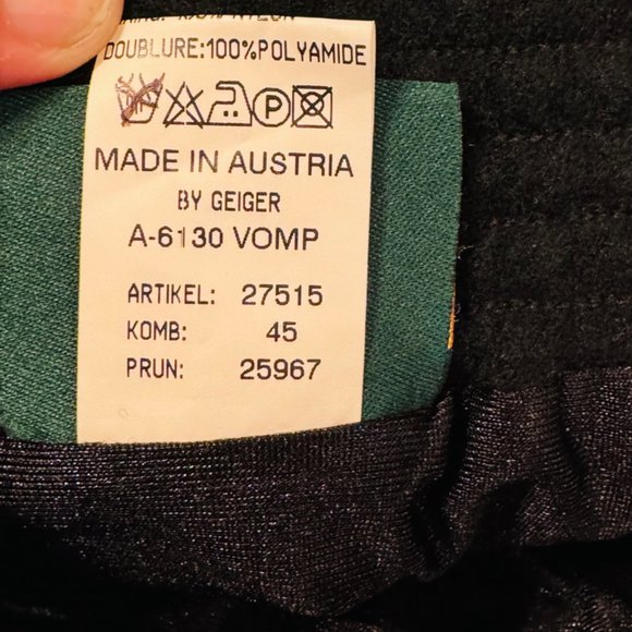 Geiger Pure New Wool Black Skirt Womens Size 36 Austria NWT - Picture 6 of 9